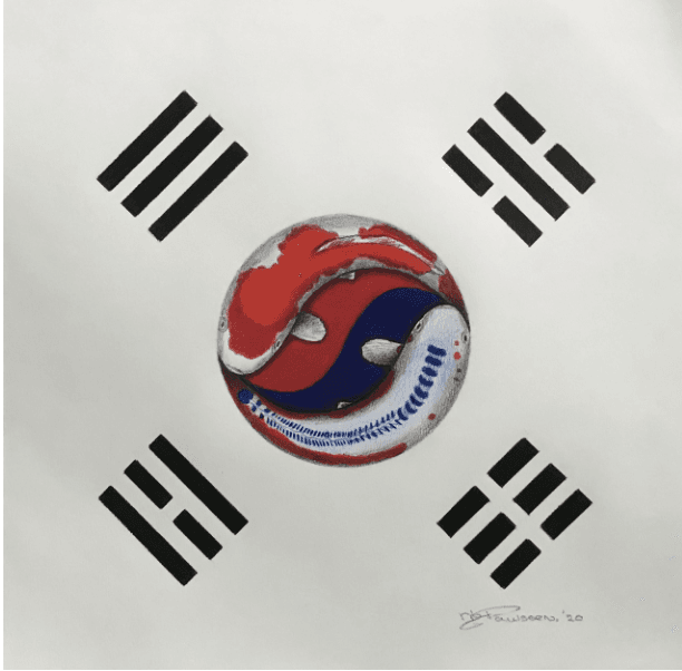 week 19 7 This Week in Korea Week 19 — koi painted on the Korean Taegukgi flag, marking the opening of KoiTalk.app and JijangFractal.com as new Mantifang gateways
